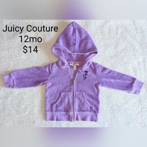 Juicy Couture kids zip up jacket w/ hood